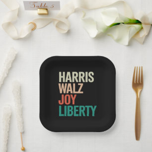 Assiettes En Carton Valse Rétro Harris Waltz 2024 Harris Walz Joie Lib
