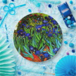 Assiettes En Carton Van Gogh - Irises,<br><div class="desc">La célèbre peinture florale de Vincent van Gogh,  Irises.</div>