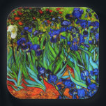 Assiettes En Carton Van Gogh - Irises,<br><div class="desc">La célèbre peinture florale de Vincent van Gogh,  Irises.</div>