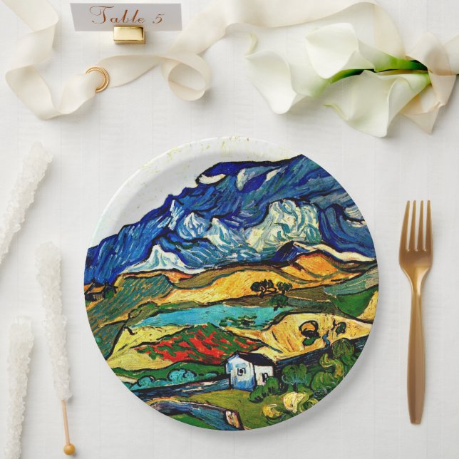 Assiettes En Carton Van Gogh - Les Alpilles (Mariage)