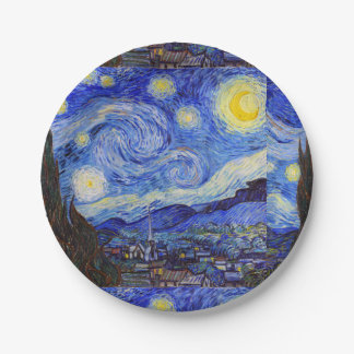 Assiettes En Carton Van Gogh , “Starry Night”