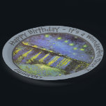 Assiettes En Carton van Gogh Starry Night Over the Rhone Party Objets<br><div class="desc">Tous nos produits sont fabriqués avec des images à grande échelle qui ont été soigneusement modifiées pour fournir la meilleure résolution,  couleur et détail possible.</div>