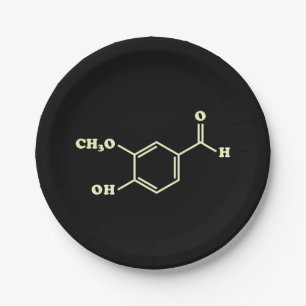 Assiettes En Carton Vanille Vanillin Formule chimique moléculaire