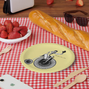 Assiettes En Carton Vélo Penny Farthing Vintage