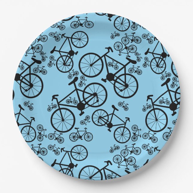 Assiettes En Carton Vélos Grand et Petit (Devant)