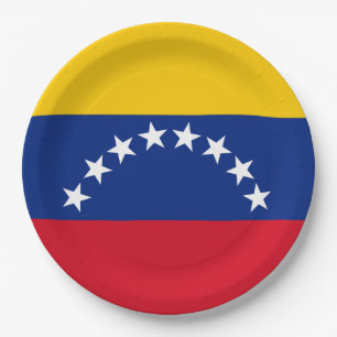 Assiettes En Carton Venezuela : drapeau patriotique vénézuélien