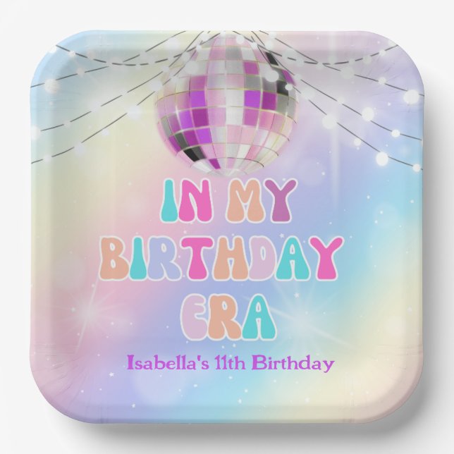 Assiettes En Carton Ventilateur De Musique Dans Mon Anniversaire Plaqu (Recto)