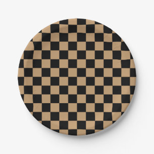 Assiettes En Carton Vérificateurs noirs Brown