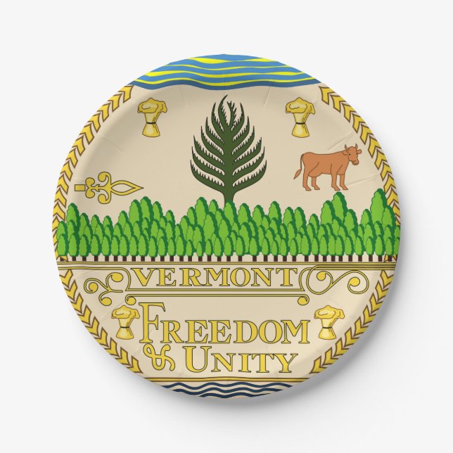 Assiettes En Carton Vermont (Devant)