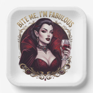 Assiettes En Carton Verre à vin gothique vampire fabuleux Bite Me
