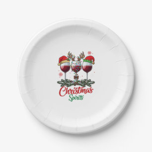 Assiettes En Carton Verres à vin Esprits de Noël Renne Bois de cerf Pi
