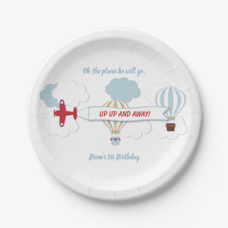 Assiettes En Carton Vers le haut de la plaque à papier d'avion haut et