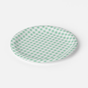Assiettes En Carton Vert blanc vert en bon état de PatternMint de