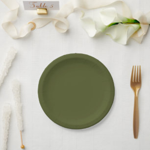 Assiettes En Carton Vert de l'armée