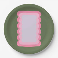 Vert Et Rose De Forme Vastes Rétro