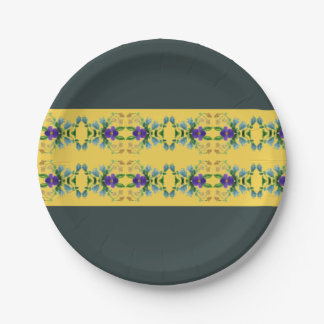 Assiettes En Carton Vert Foncé Et Jaune