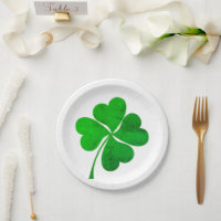 Vert moderne Lucky 4 coeur feuille shamrock de trè