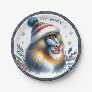 Assiettes En Carton Vibes d'hiver Mandrill - Anniversaire