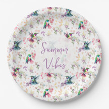 Vibes estivales de fleurs sauvages et de colibris