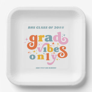Assiettes En Carton Vibes Grad Seulement Graduation Party Classe De 20