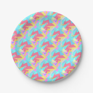 Assiettes En Carton Vibes positives couleurs pastel Abstrait