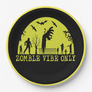 Assiettes En Carton Vibes Zombie uniquement