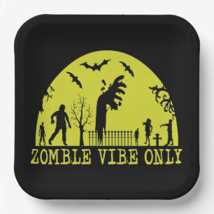 Assiettes En Carton Vibes Zombie uniquement