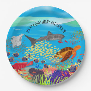 Assiettes En Carton Vibrant Ningaloo Coral Reef Inspiré