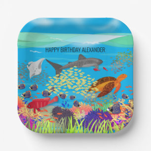 Assiettes En Carton Vibrant Ningaloo Coral Reef Inspiré