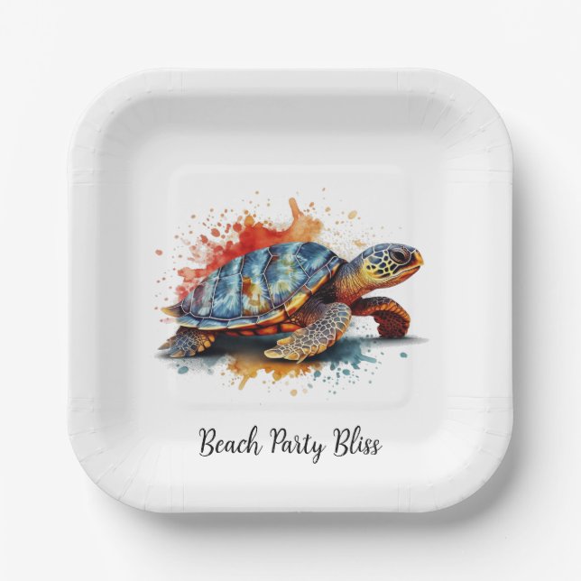 Assiettes En Carton Vibrant Voyager, custom (Recto)