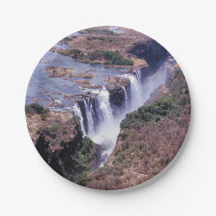 Assiettes En Carton Victoria Falls vue aérienne - Zimbabwe, Afrique