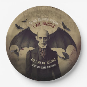 Assiettes En Carton Victorian Dracula Gothique Horror Party