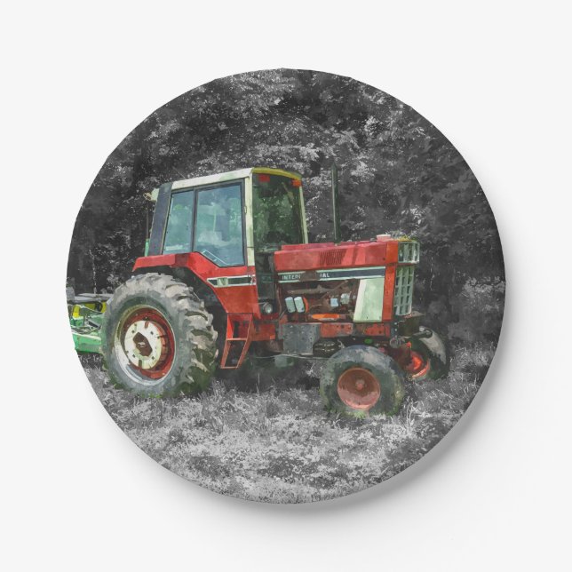 Assiettes En Carton Vieux tracteur international (Devant)