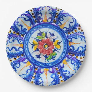 Assiettes En Carton Vieux Vestal Alcobaca Vintage Portugal