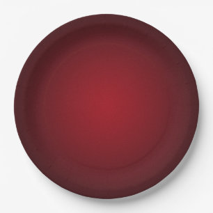 Assiettes En Carton Vignette Grainée Rouge-Noir Moderne