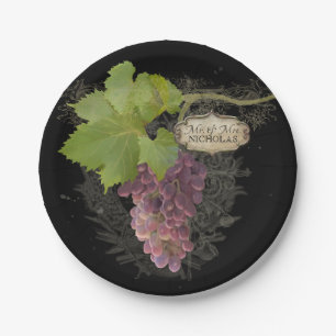 Assiettes En Carton Vignobles Vignoble M. et Mme Mariage Élégant