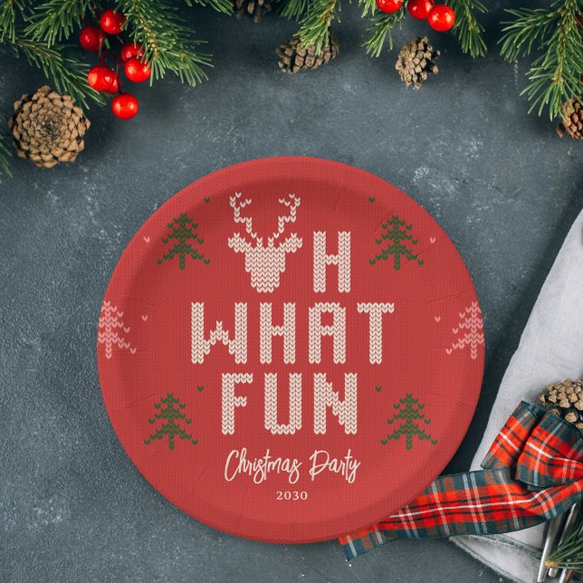 Assiettes En Carton Vilain Noël Sweat Party Plaques de fête (Créateur téléchargé)