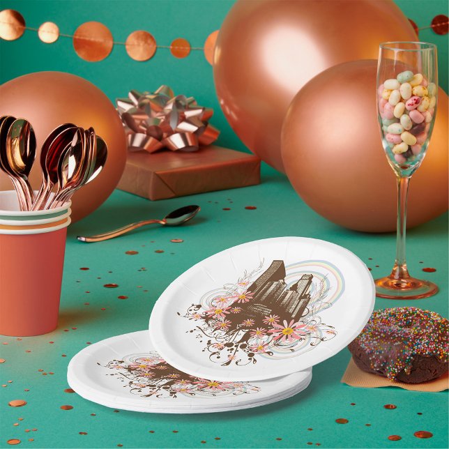 Assiettes En Carton Ville florale (Créateur téléchargé)
