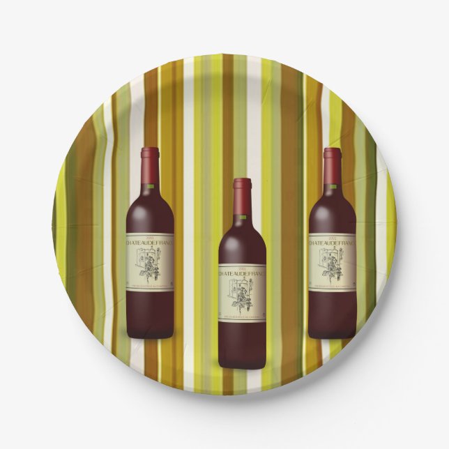 Assiettes en carton Vin (Devant)