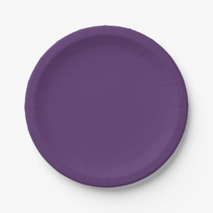 Assiettes En Carton Vin de prune solide violet