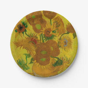 Assiettes En Carton Vincent Van Gogh 15 Peinture de tournesols