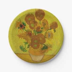 Assiettes En Carton Vincent Van Gogh 15 Tournesols Peinture