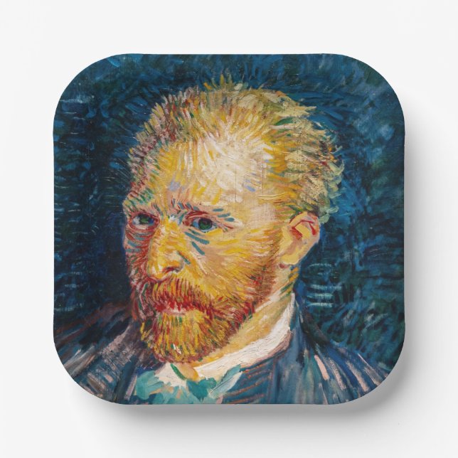 Assiettes En Carton Vincent Van Gogh - Autoportrait (Recto)