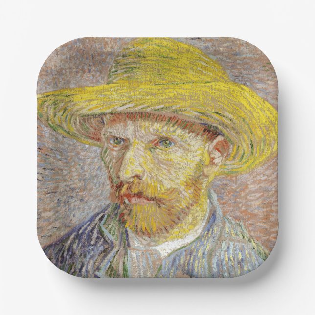 Assiettes En Carton Vincent van Gogh - Autoportrait avec Casquette de  (Recto)