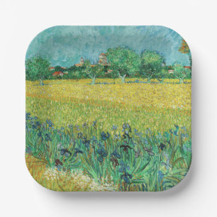 Assiettes En Carton Vincent van Gogh - Champ aux iris près d'Arles