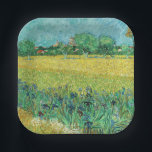 Assiettes En Carton Vincent van Gogh - Champ avec Iris près d'Arles<br><div class="desc">Champ avec Irises près d'Arles / Vue d'Arles avec Irises dans l'avant-plan - Vincent van Gogh,  Huile sur toile,  1888</div>