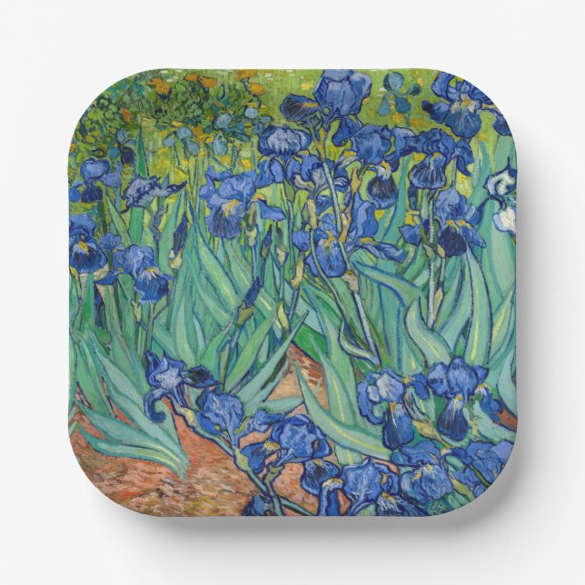 Assiettes En Carton Vincent Van Gogh - Irises (Recto)
