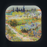 Assiettes En Carton Vincent van Gogh - Jardin à Arles<br><div class="desc">Jardin d'Arles / Jardin fleuri avec sentier / Jardin d'Arles - Vincent van Gogh,  1888</div>