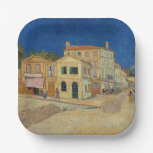 Assiettes En Carton Vincent van Gogh - La Maison Jaune / La Rue