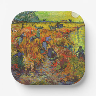 Assiettes En Carton Vincent van Gogh - Le vignoble rouge